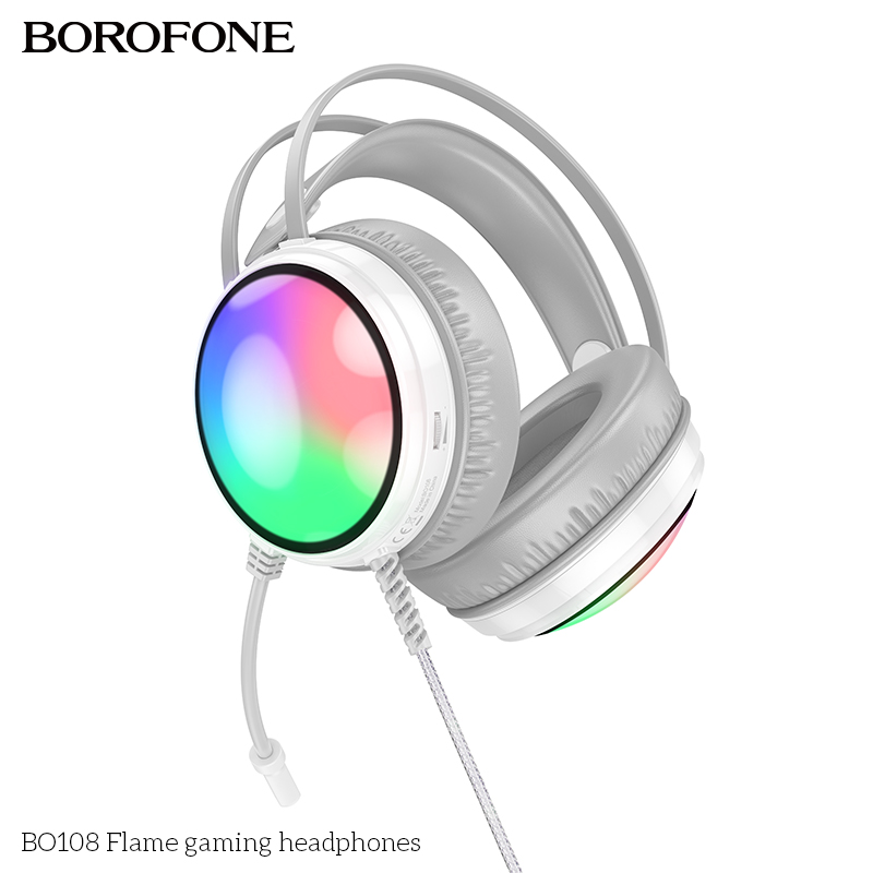 Tai nghe có dây 3.5 chụp tai Gaming BOROFONE BO108 phích cắm USB + 3.5 dài 2M kèm mic headphone chính hãng [BH: 1 NĂM]