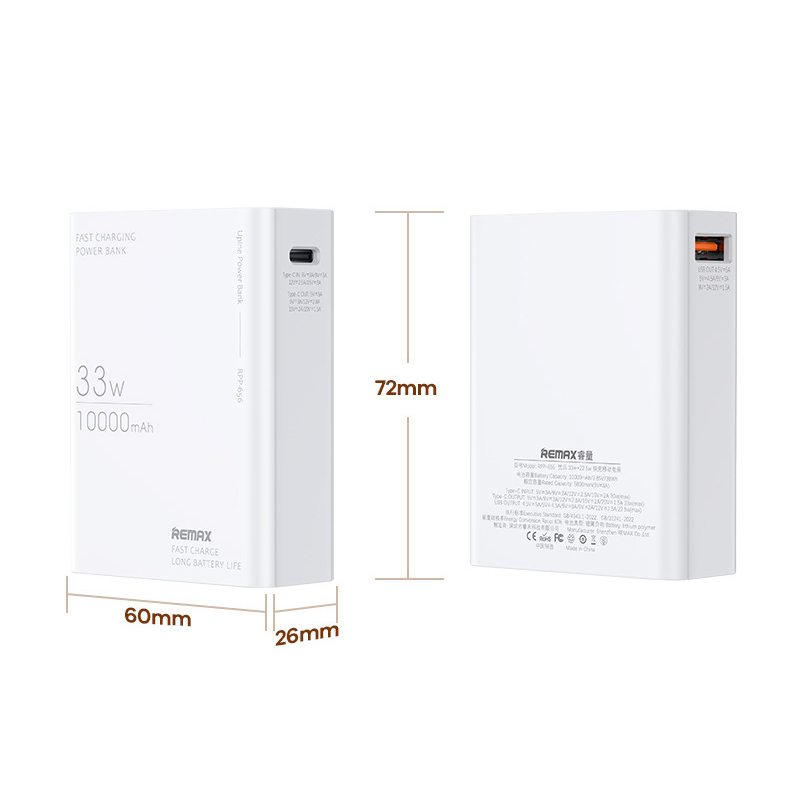 Pin sạc nhanh 33w REMAX RPP-656 10.000mAh dự phòng PD 22.5w vs QC3.0 chính hãng [BH 1 năm]