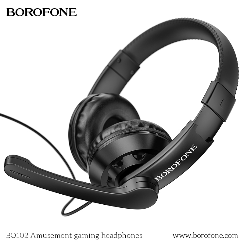 Tai nghe có dây 3.5 chụp tai Gaming BOROFONE BO102 jack 3.5 dài 1m2 kèm mic headphone chính hãng [BH: 1 NĂM]