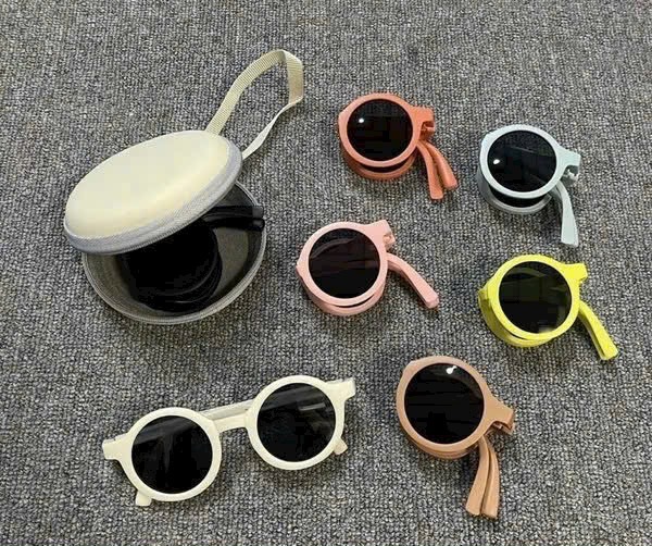 Mắt kính tròn phủ nano chống nắng, gấp gọn tiện dụng cho bé [BH: NONE]