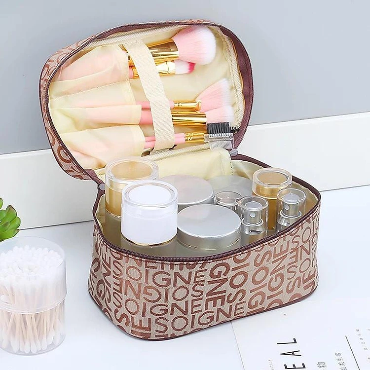 Túi đựng đồ trang điểm, mỹ phẩm du lịch nhiều ngăn nhỏ gọn / pktn sale