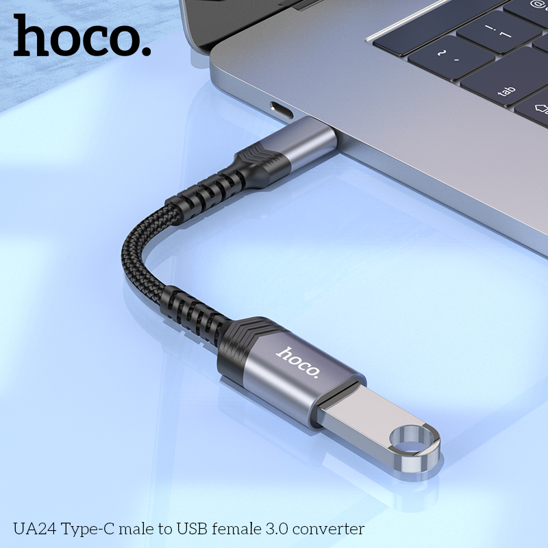 Jack chuyển đổi HOCO UA24 Type-C ra USB OTG chính hãng [BH 1 năm]