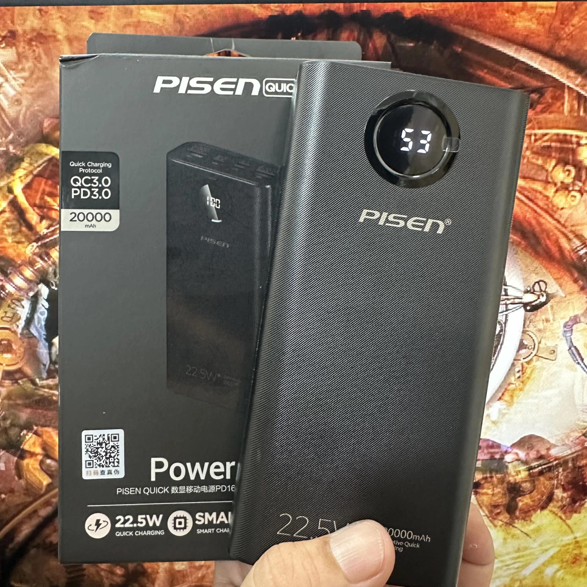 Pin sạc dự phòng PISEN PD160 20.000mAh pin sạc nhanh 22.5w+QC3.0 chính hãng