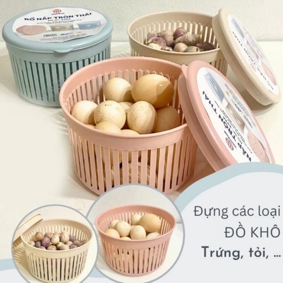 Sọt, rổ nhựa VN3396 mini đựng đồ dùng, thực phẩm có nhiều lỗ thoáng khí [BH: NONE] 11d7