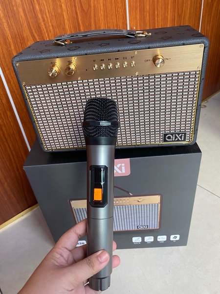 Loa bluetooth karaoke QIXI SK-2030 tặng kèm 1 micro không dây hát karaoke [BH: 3 tháng]