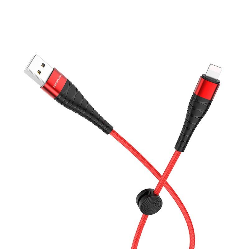 Cáp sạc nhanh ngắn 25cm Samsung BOROFONE BX32 chui MICRO dây dù chính hãng [BH 6 tháng]