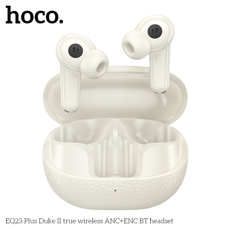 Tai nghe bluetooth giảm tiếng ồn HOCO EQ23 PLUS True Wireless V5.4 40mAh/400mAh ANC+ENC kiểu dáng airpods chính hãng [BH 1 NĂM]