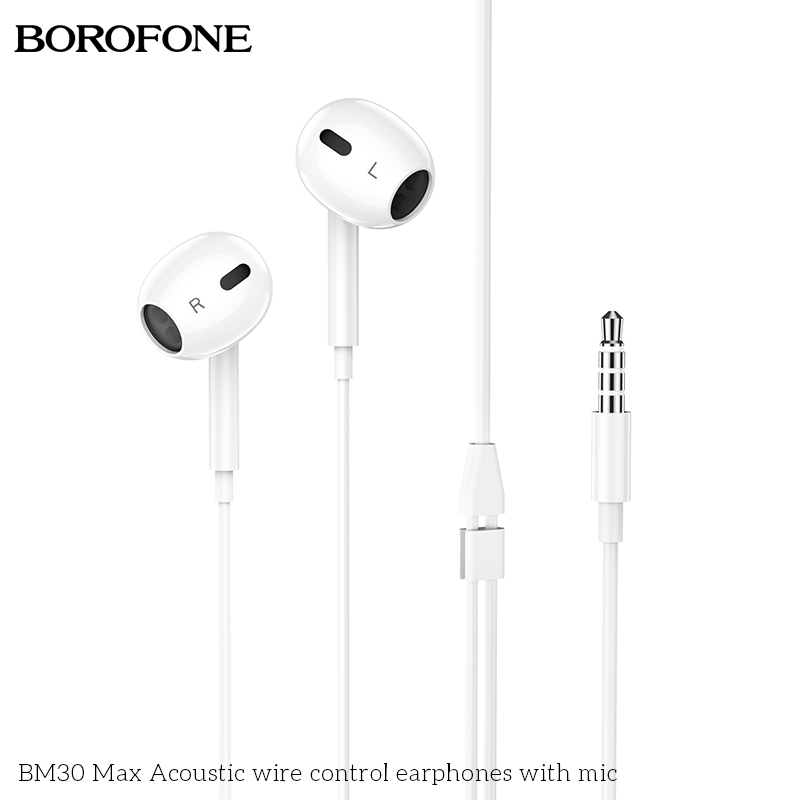 Tai nghe có dây 3.5 BOROFONE BM30 Max có microphone chính hãng [ BH 1 NĂM]