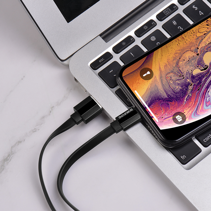 Cáp sạc nhanh BOROFONE BU8 iPhone 1.2M 3A {usb ra iphone lightning} chính hãng [BH 1 năm]