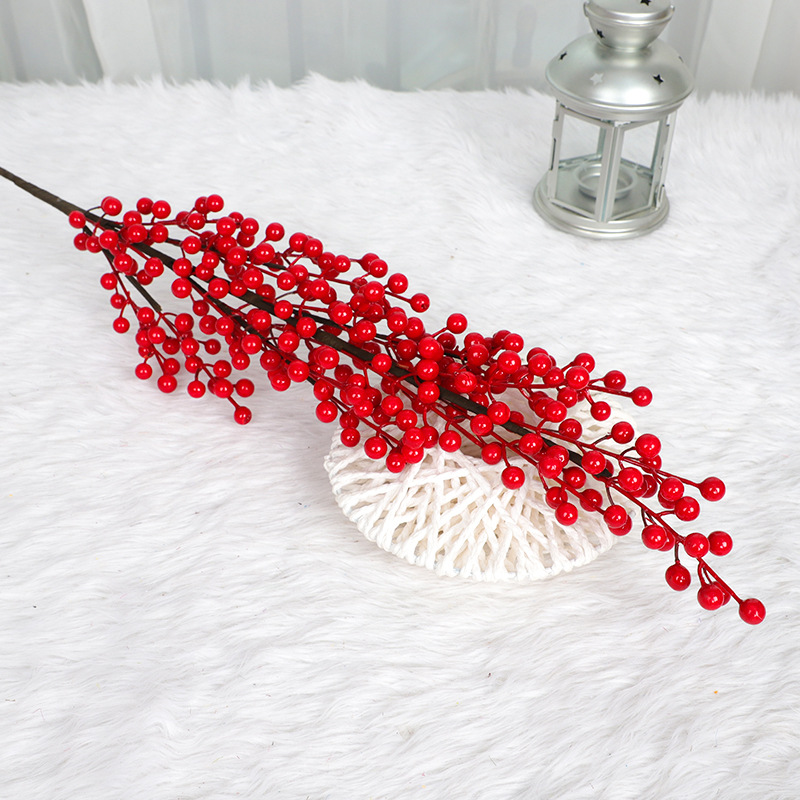 1 Cành đào đỏ giả trang trí Tết, decor [BH: NONE]