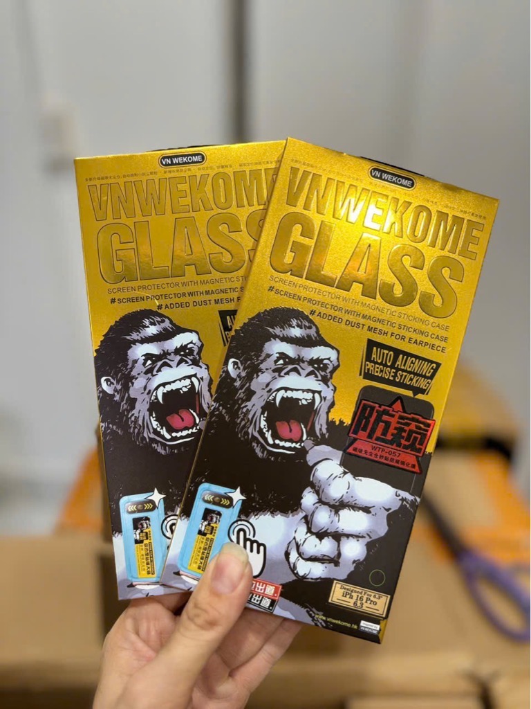Cường lực Chống nhìn trộm TỰ DÁN 180 độ VNWekome cho iPhone các dòng [Khách lấy dòng nào note giúp em]