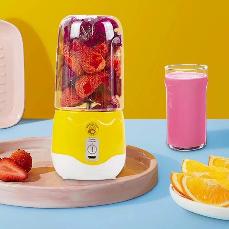 Máy xay sinh tố mini cầm tay hình vịt vàng 4 lưỡi cực mạnh [BH 1 tuần]