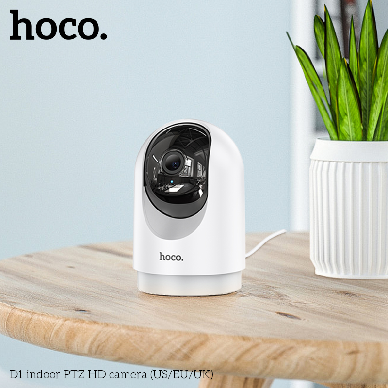Camera wifi Hoco D1 trong nhà FULLHD HD 2304*1296, Thiết kế gimbal đôi, góc nhìn ngang 355°, góc nhìn dọc 110° CHÍNH HÃNG [BH: 1 NĂM]