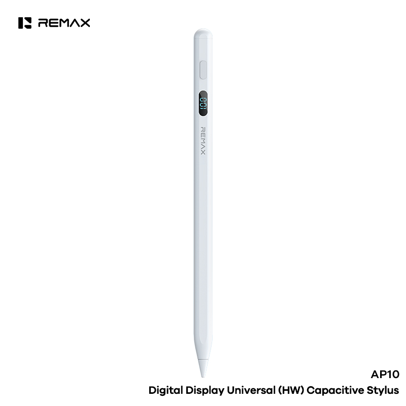 Bút cảm ứng đa năng REMAX AP10 bút có màn hình LCD hiển thị % pin siêu tiện lợi