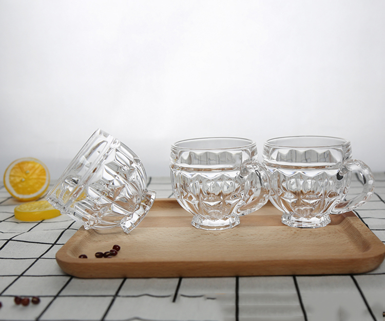 Set 6 ly uống trà, uống nước tiện lợi 180ml, kích thước đáy 4,5cm x chiều cao 8cm x đường kính ngang 7.8 cm[BH: NONE]