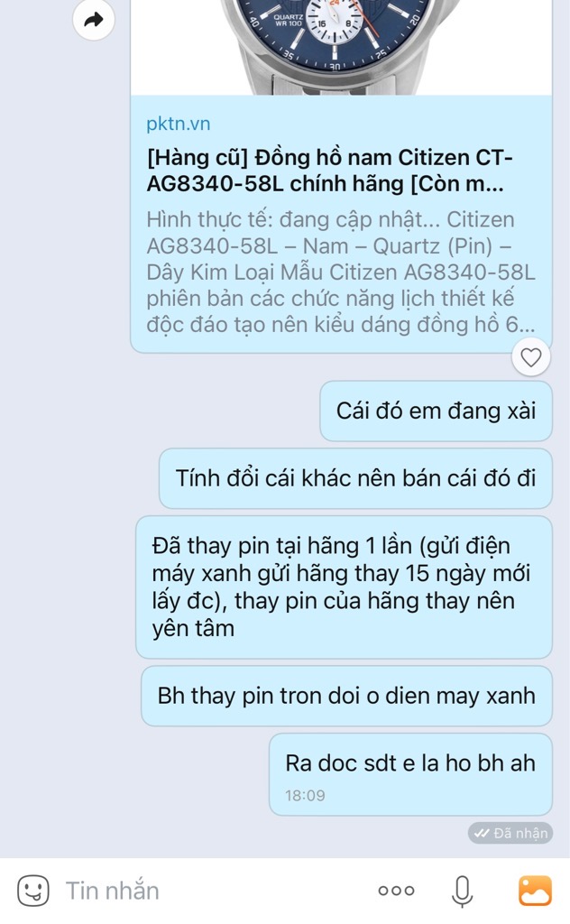 [Hàng cũ] Đồng hồ nam Citizen CT-AG8340-58L chính hãng [Còn mới 95% cần thanh lý bán rẻ, bao zin all 100%, no box] / pktn sale
