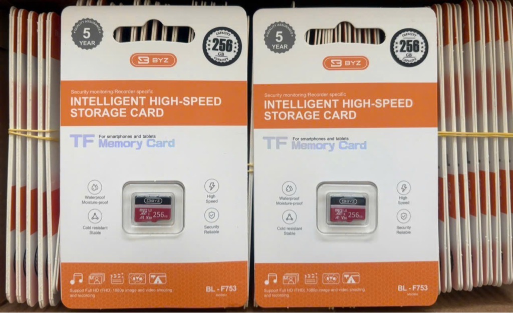 THẺ NHỚ MICRO SD BYZ 256GB CLASS 10, SPEED UP TO 100MB/S FULL BOX CHÍNH HÃNG [BH 1 năm]