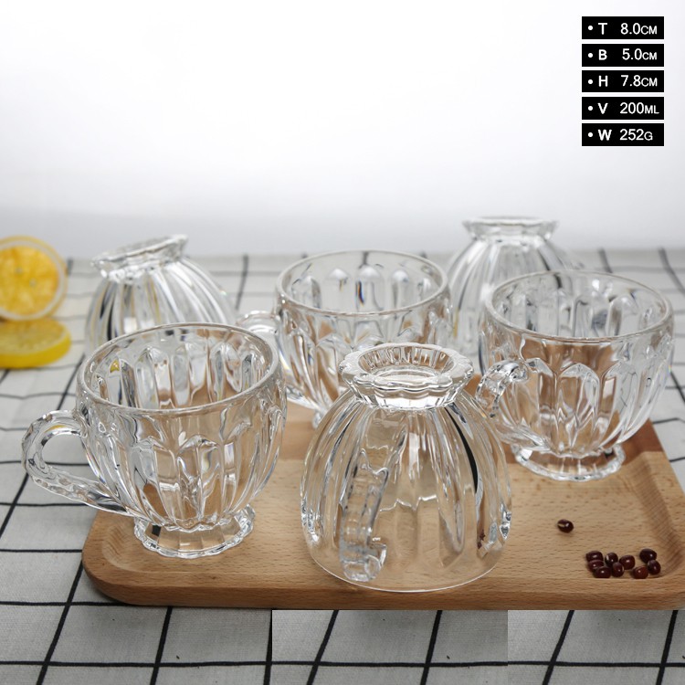 Set 6 ly uống trà, uống nước tiện lợi 180ml, kích thước đáy 4,5cm x chiều cao 8cm x đường kính ngang 7.8 cm[BH: NONE]