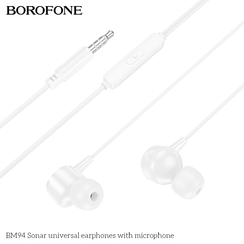 Tai nghe có dây 3.5 BOROFONE BM94 có microphone jack 3.5mm chính hãng [ BH 1 NĂM]