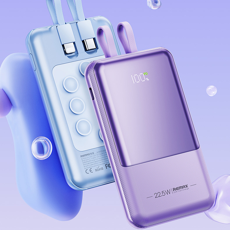 Pin sạc nhanh 22.5w REMAX RPP-582 10.000mAh dự phòng kèm cáp liền pin, đế hít chính hãng PD QC3.0 [BH 1 năm]