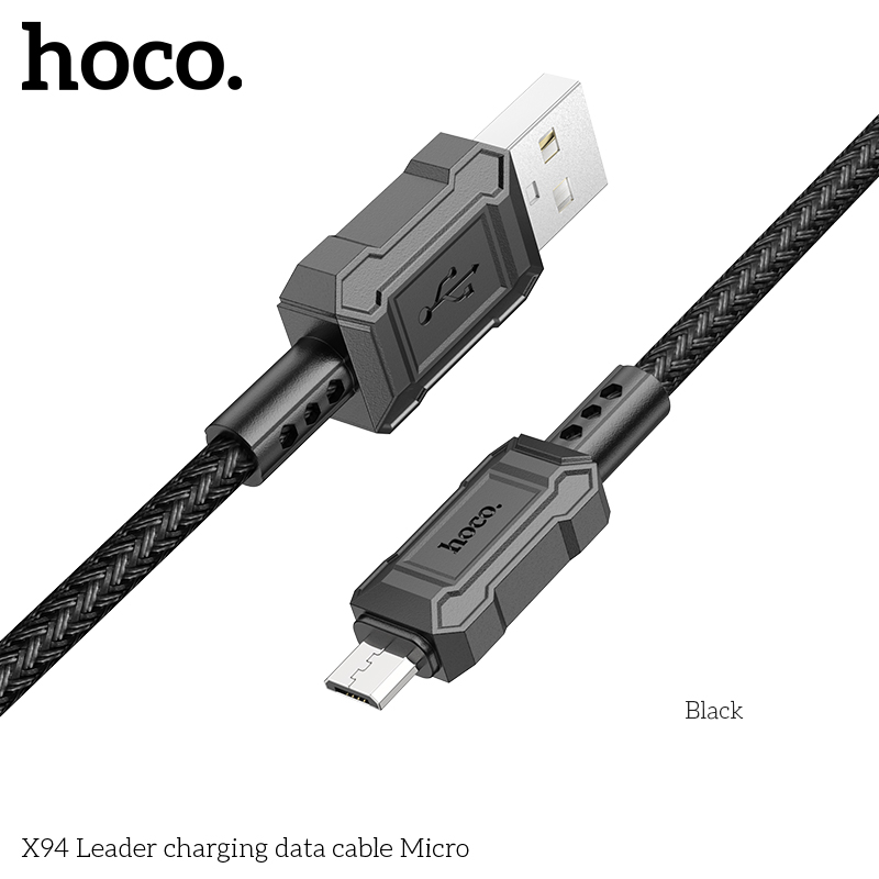 Cáp sạc truyền dữ liệu Hoco X94 cổng USB ra Micro 2.4A dài 1M chính hãng [BH 1 NĂM]