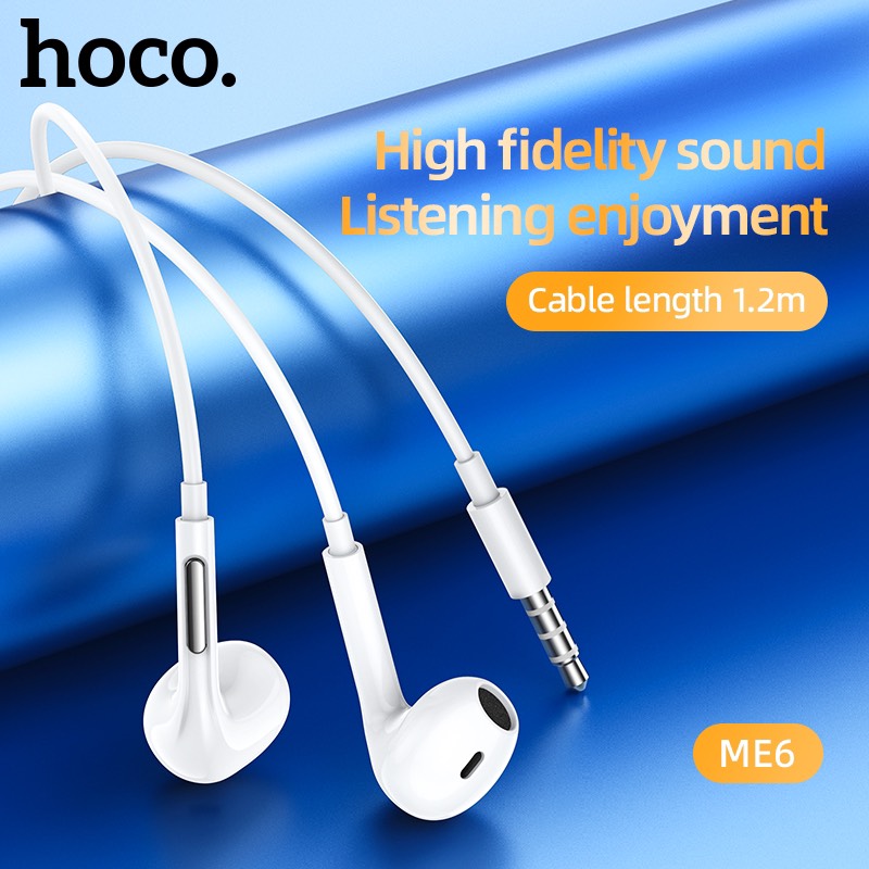 Tai nghe có dây 3.5 HOCO ME6 dài 1m2 có Mic chính hãng [BH 1 năm]