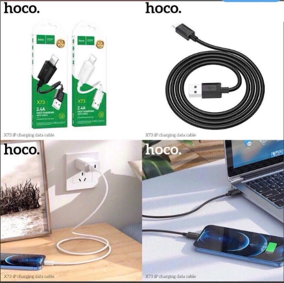 Cáp sạc 2.4A HOCO X73 Iphone cáp usb ra iphone