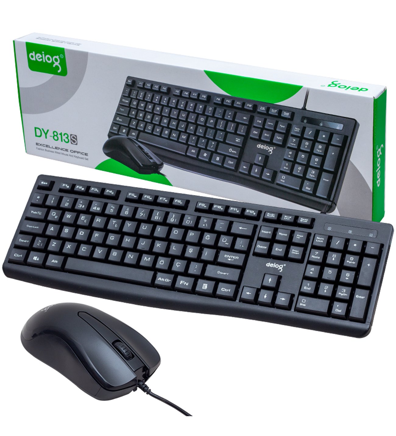 Combo bàn phím chuột có dây DEIOG DY-813 mẫu văn phòng siêu đẹp chính hãng [BH 1 Năm]