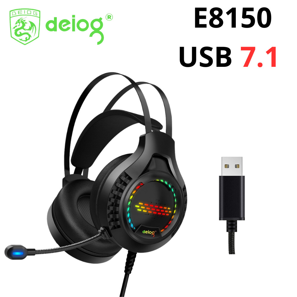Tai nghe chụp tai 7.1 Gaming E8150 có mic có led siêu đẹp với công nghệ giả lập mới 2024 [BH 1 Năm]