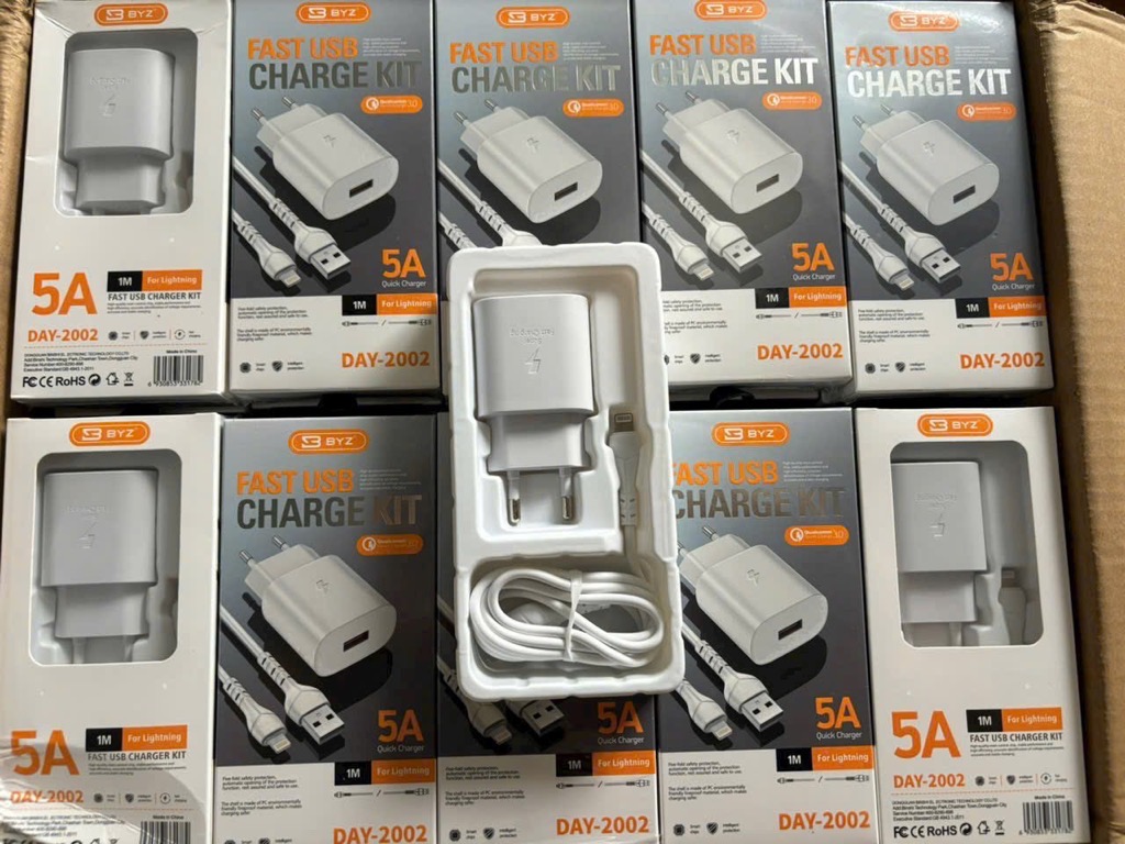 Bộ sạc nhanh 5A BYZ Day2002  iPhone (Cóc 1 cổng usb, cáp usb ra lightning iphone) [BH: 6 tháng] 5l9d9