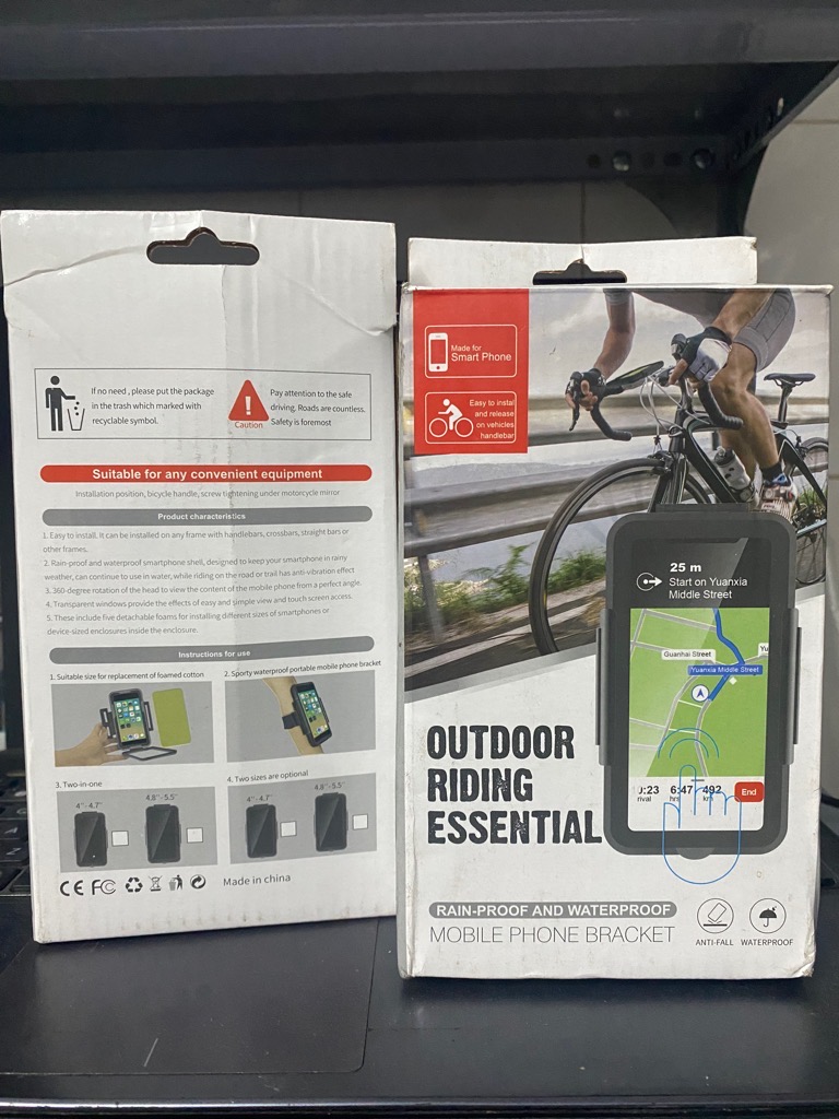 Kẹp điện thoại, giá đỡ điện thoại OUTDOOR RIDING ESENTIAL cho xe đạp chống mưa, chống nước