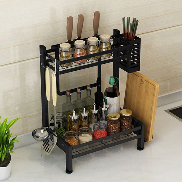 Kệ Đựng Gia Vị Nhà Bếp 2 Tầng Đa Năng Bằng Inox 304 [bh: none]