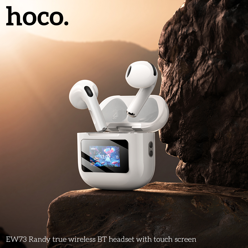 Tai nghe bluetooth HOCO EW73 True Wireless V5.4 30mAh/300mAh có màn hình cảm ứng kiểu dáng AIRPODS chính hãng [BH: 1 NĂM]