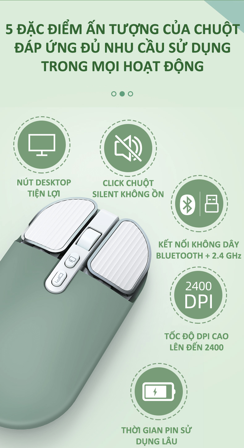 Chuột không dây FMOUSE FM-203, 2400 DPI sạc pin, nhiều màu [BH: 6 THÁNG]