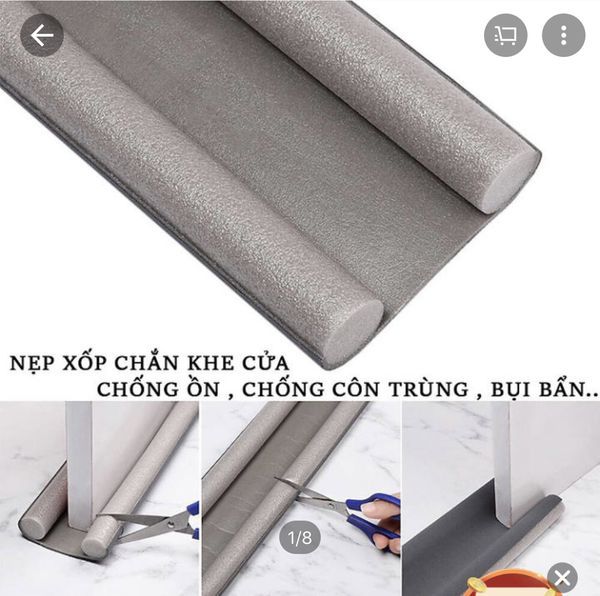 Thanh xốp chắn cửa chống bụi chặn chống côn trùng đa năng [bh: none]