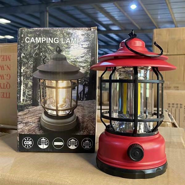 Đèn phượt, đèn cắm trại, đèn bão có móc treo chống nước K20 [BH: NONE]