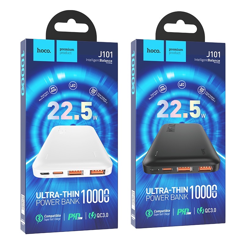 Pin sạc nhanh 22.5w Hoco J101 10.000mAh dự phòng PD QC3.0 chính hãng [BH 1 năm]