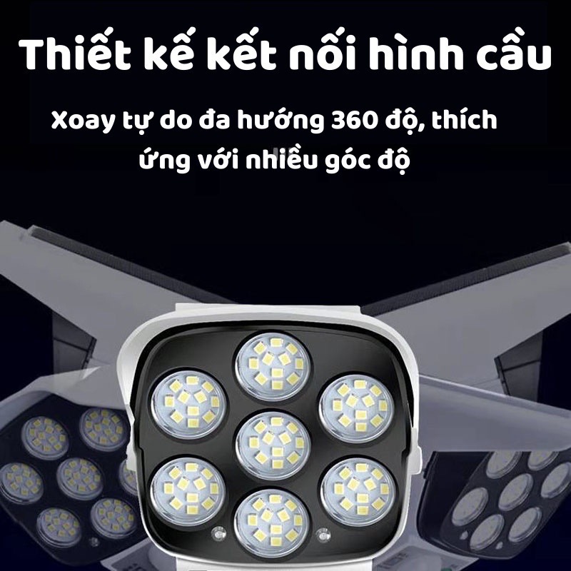 Đèn cảm biến năng lượng mặt trời 2178T , 77SMD LED NGỤY TRANG camera loại xịn [BH: 1 TUẦN]