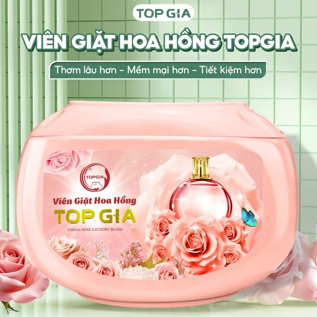 Hộp 40 viên giặt xả 3in1 hương nước hoa Topgia [BH: None]