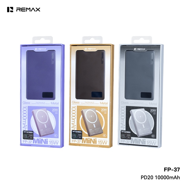 Pin sạc nhanh không dây PD 20w REMAX FP-37 10.000mAh dự phòng chính hãng CCC siêu nhỏ BH 1 năm