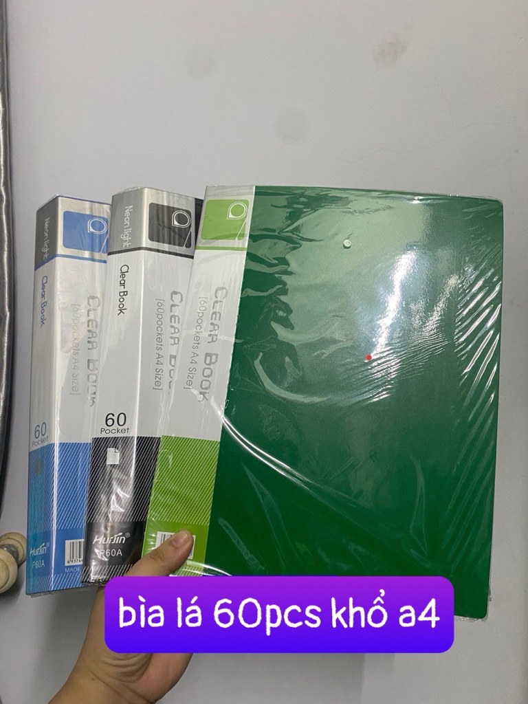 Bìa lá đựng giấy tờ 60pcs khổ A4 bìa nhựa cứng cao cấp [BH: None] / pktn sale