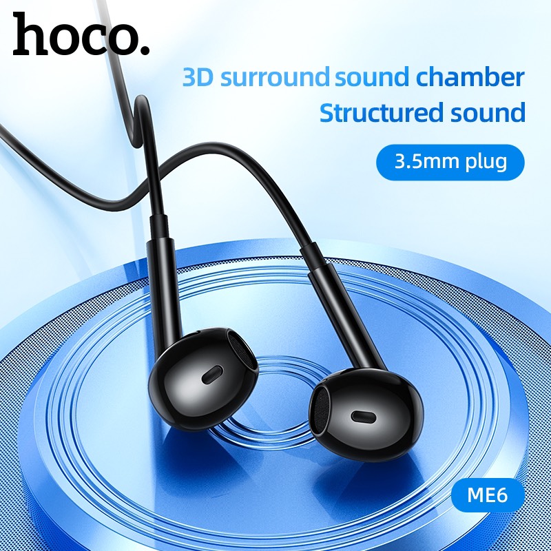 Tai nghe có dây 3.5 HOCO ME6 dài 1m2 có Mic chính hãng [BH 1 năm]