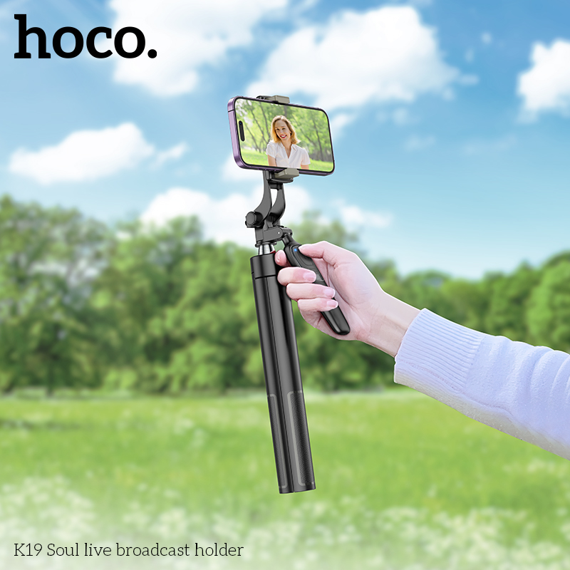 Gậy chụp hình kiêm giá đỡ điiện thoại Hoco K19