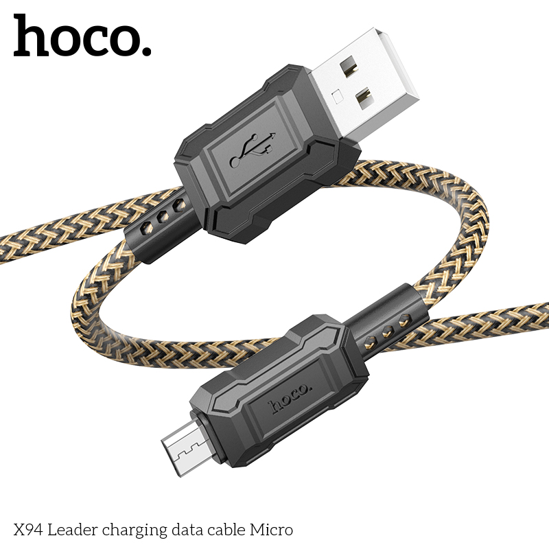 Cáp sạc truyền dữ liệu Hoco X94 cổng USB ra Micro 2.4A dài 1M chính hãng [BH 1 NĂM]