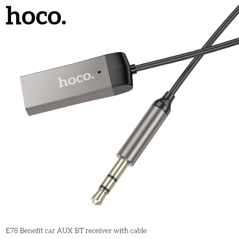 Thiết bị nhận tín hiệu âm thanh bluetooth 5.3 với giắc cắm 3.5 cho xe hơi Hoco E78 chính hãng [BH 1 năm]