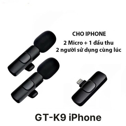 Bộ 2 micro thu âm GT-K9 iPhone [BH: 1 THÁNG]
