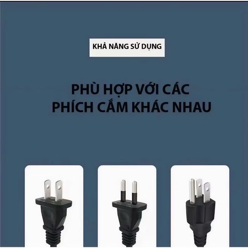 Ổ cắm điện 5V-2.0A No.A163 van an toàn gồm 6 cổng ghim điện + 4 cổng usb TIỆN LỢI [BH: 1 TUẦN]