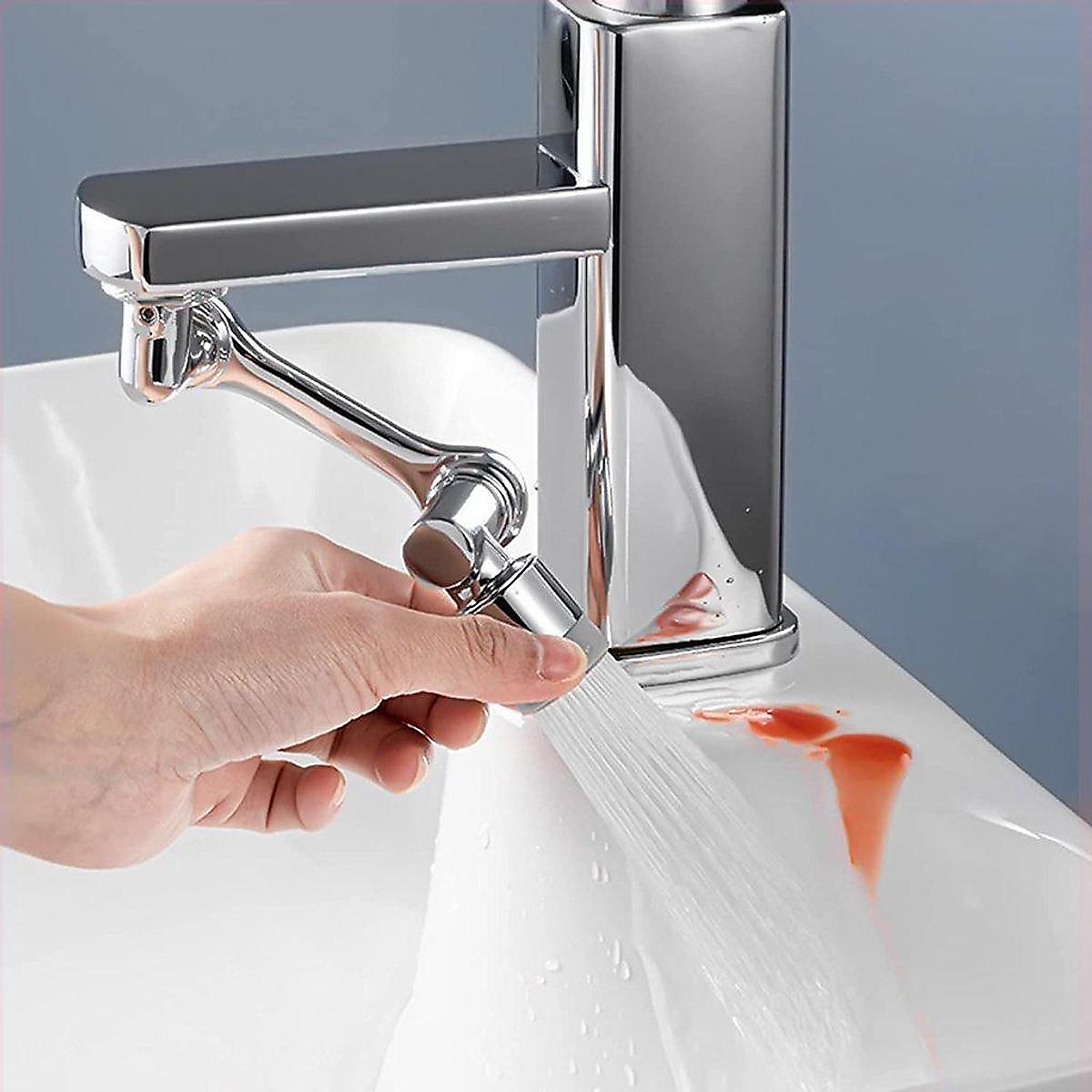 Đầu vòi nối dài xoay 1080 độ gắn lavabo, vòi nước bồn rửa chén nhà bếp xoay thông minh bằng nhựa / pktn sale