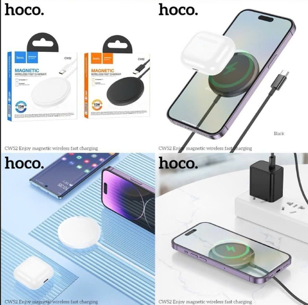 Sạc từ tính không dây HOCO CW52 sạc nhanh 15w siêu tiện lợi