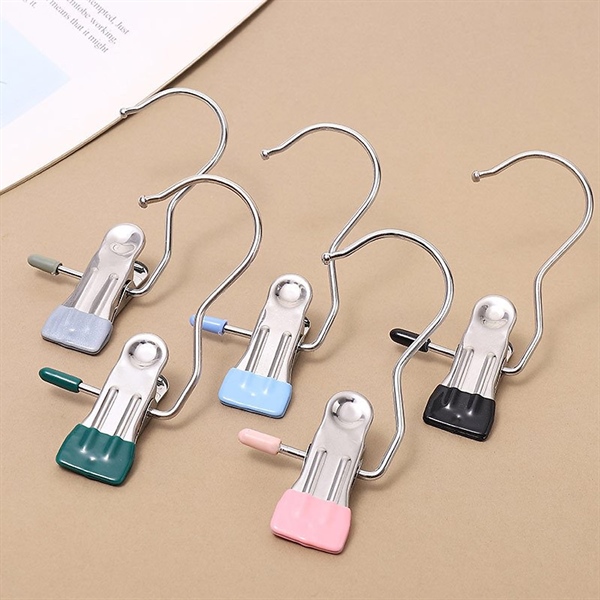 1 móc kẹp inox treo vớ, khăn phơi đồ lót, kẹp miệng bao đa năng [BH: NONE]